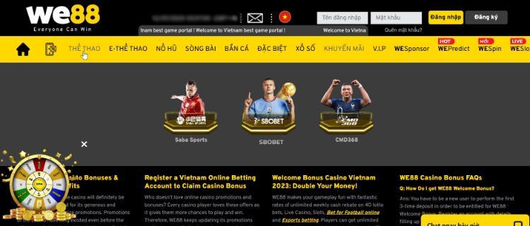 sảnh cược bóng đá W88